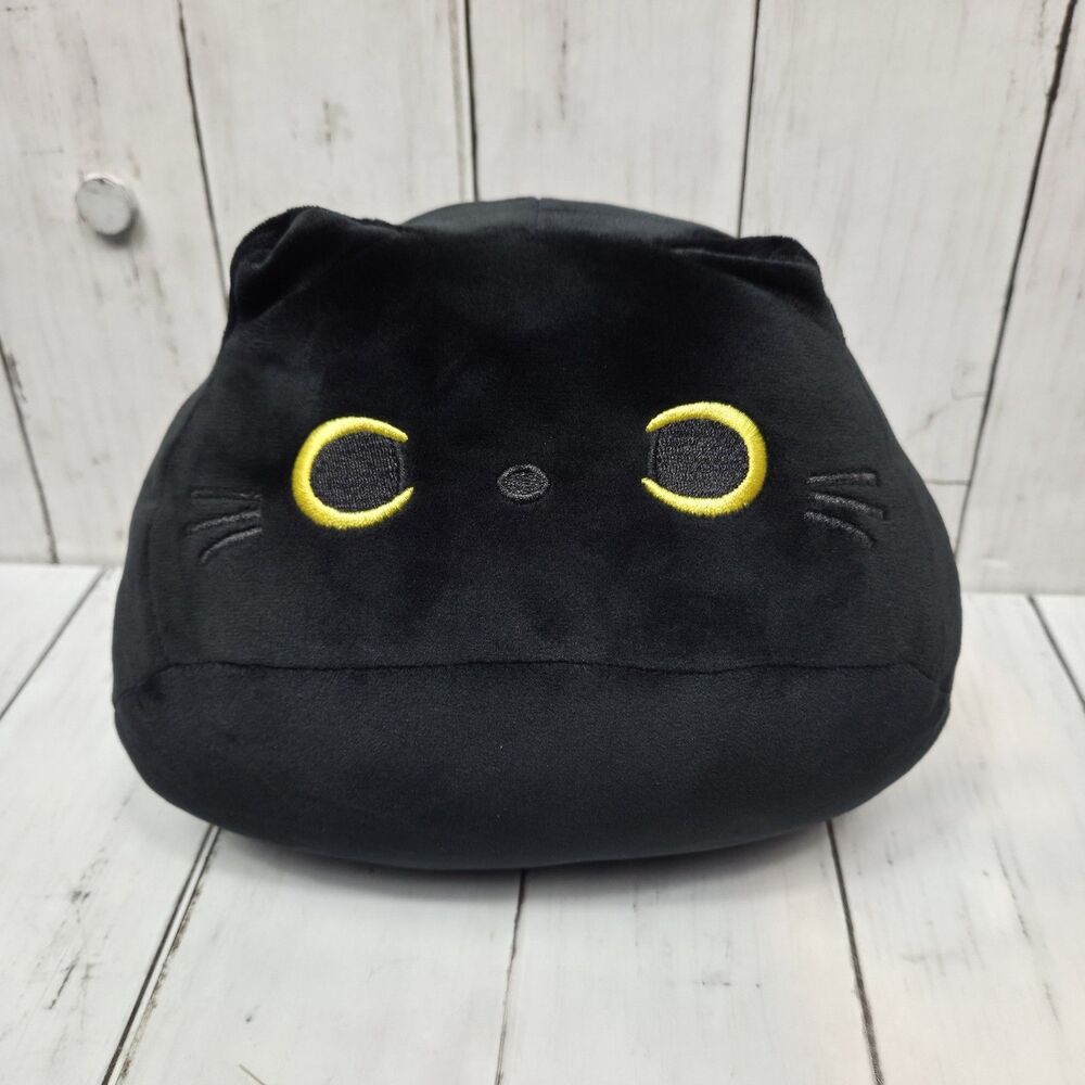 Black Cat Stuffed Animal Plush Toy Creative Cat Shape Soft Pillow Toys Gifts Cut
